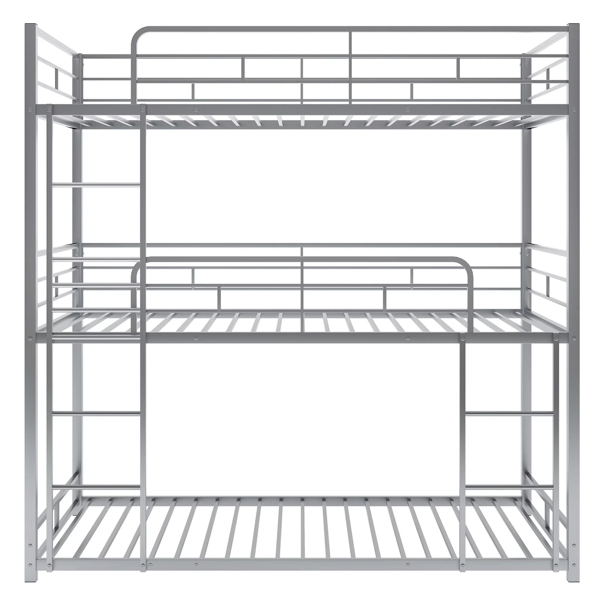 Metal Twin-over-Twin-over-Twin Bunk Bed J273
