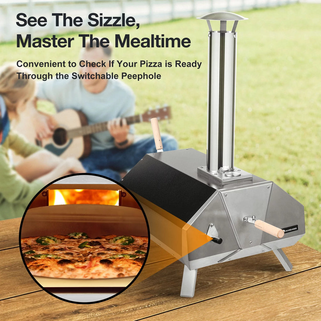 13 Multi-Fuel Pellet Fired Pizza Oven with Pizza Stone E384420