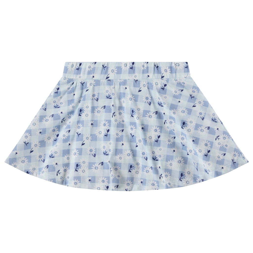 3 Pack Girls Skorts with Floral Solid Tie Dye Butterfly Prints W193