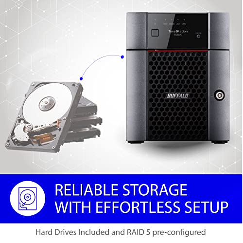 4-Bay 16TB Desktop NAS with Hard Drives Included M6869