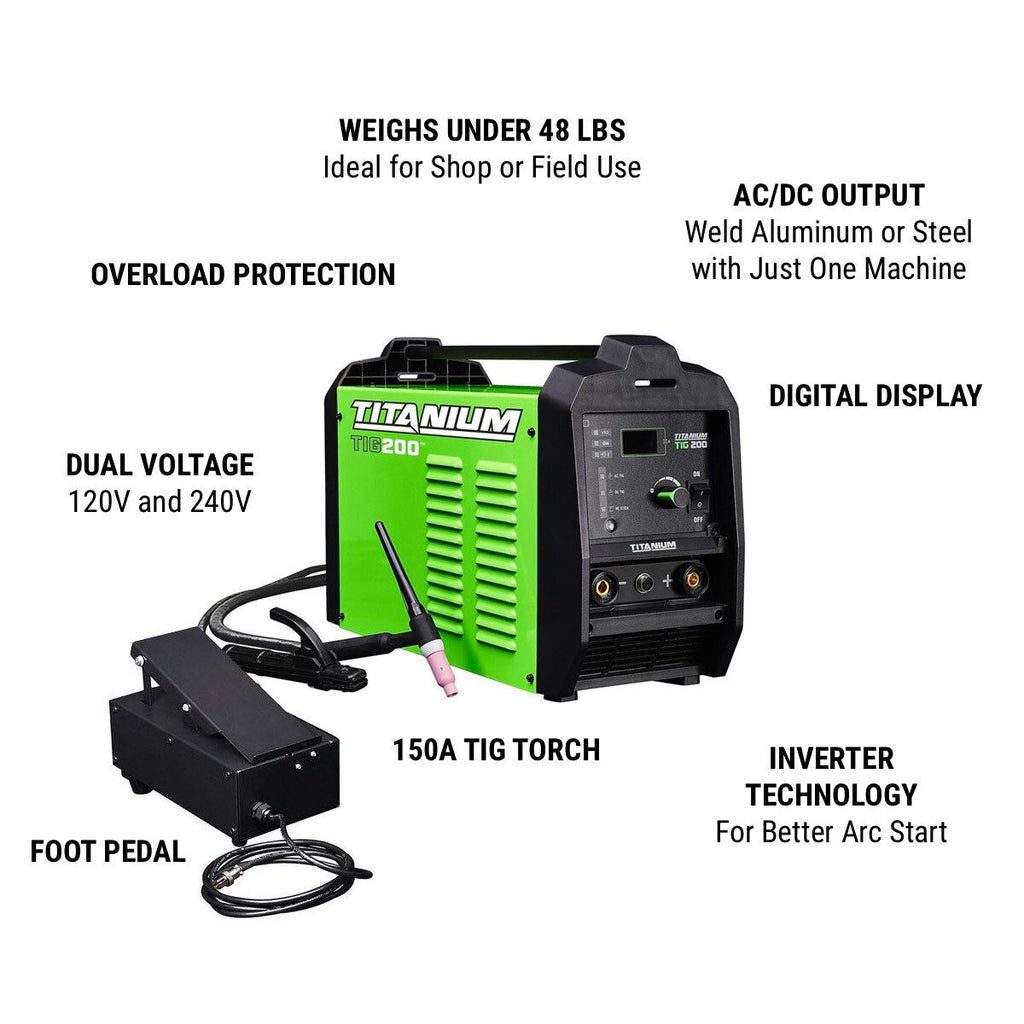 200 AC/DC TIG Welder with 120/240V Input B53672