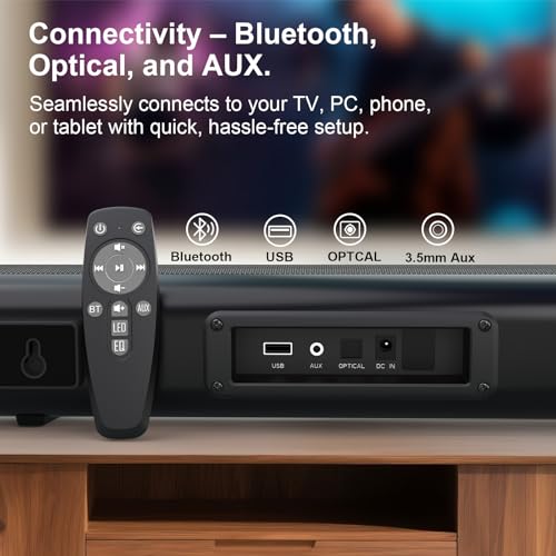 50W Bluetooth Soundbar with 3D Surround Sound A83443