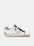 White Leather Sneakers with Heel Tab K503