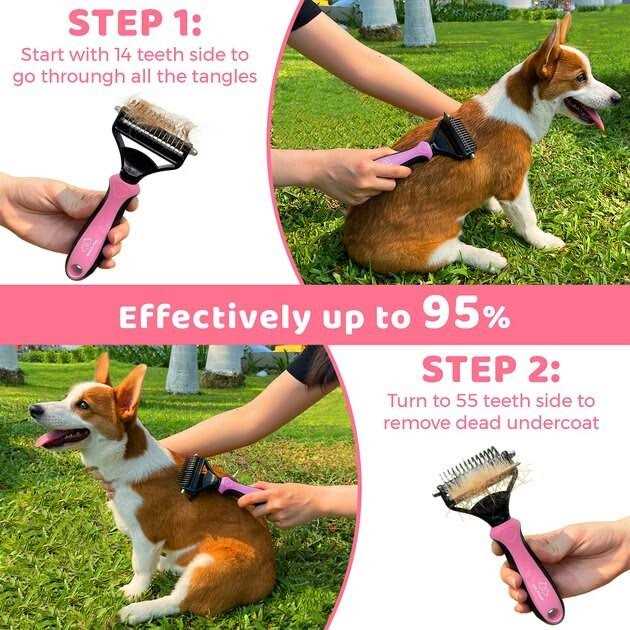 Dog and Cat Deshedding Brush and Shedding Glove N9880