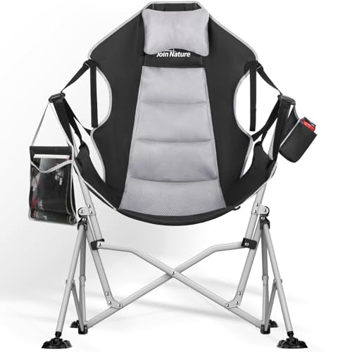 Oversized Hammock Camping Chair with Adjustable Backrest Blue D95582