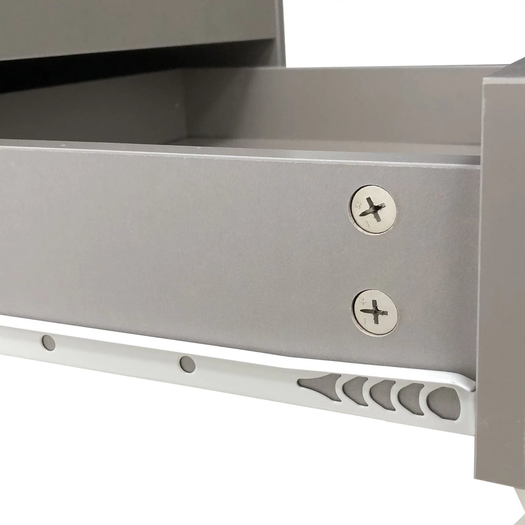 5 Drawer White Gray Rolling Filing Cabinet P425
