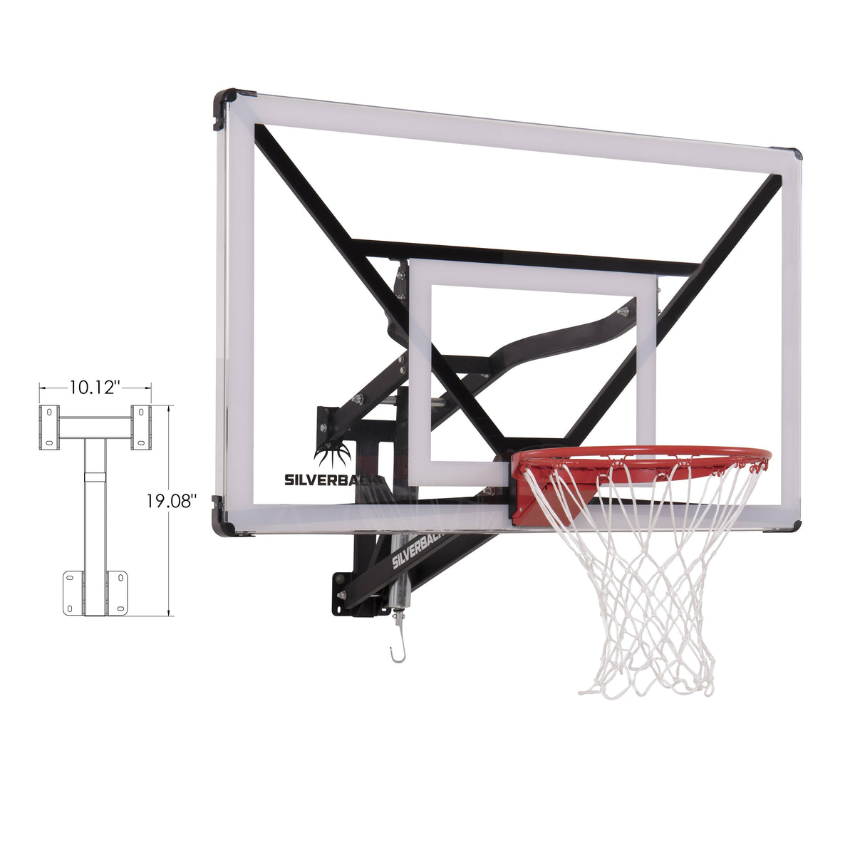 Wall Mounted Adjustable-Height Basketball Hoop I2405