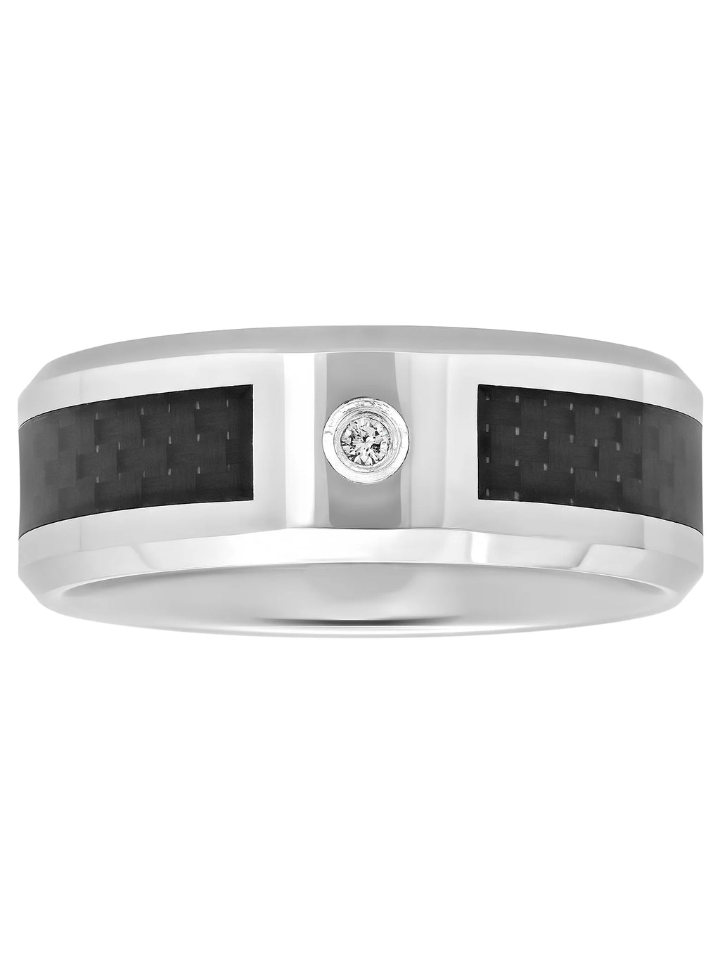 8mm Tungsten Carbon Fiber Men's Ring H756