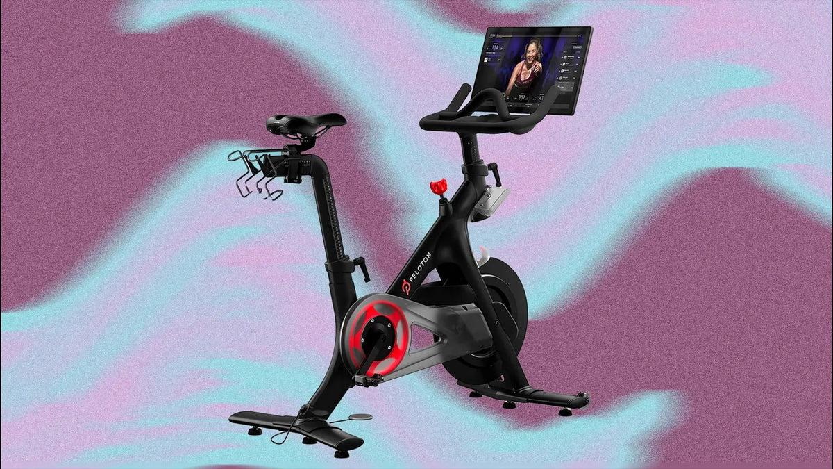 Indoor Stationary Exercise Bike with 22 HD Touchscreen W91757