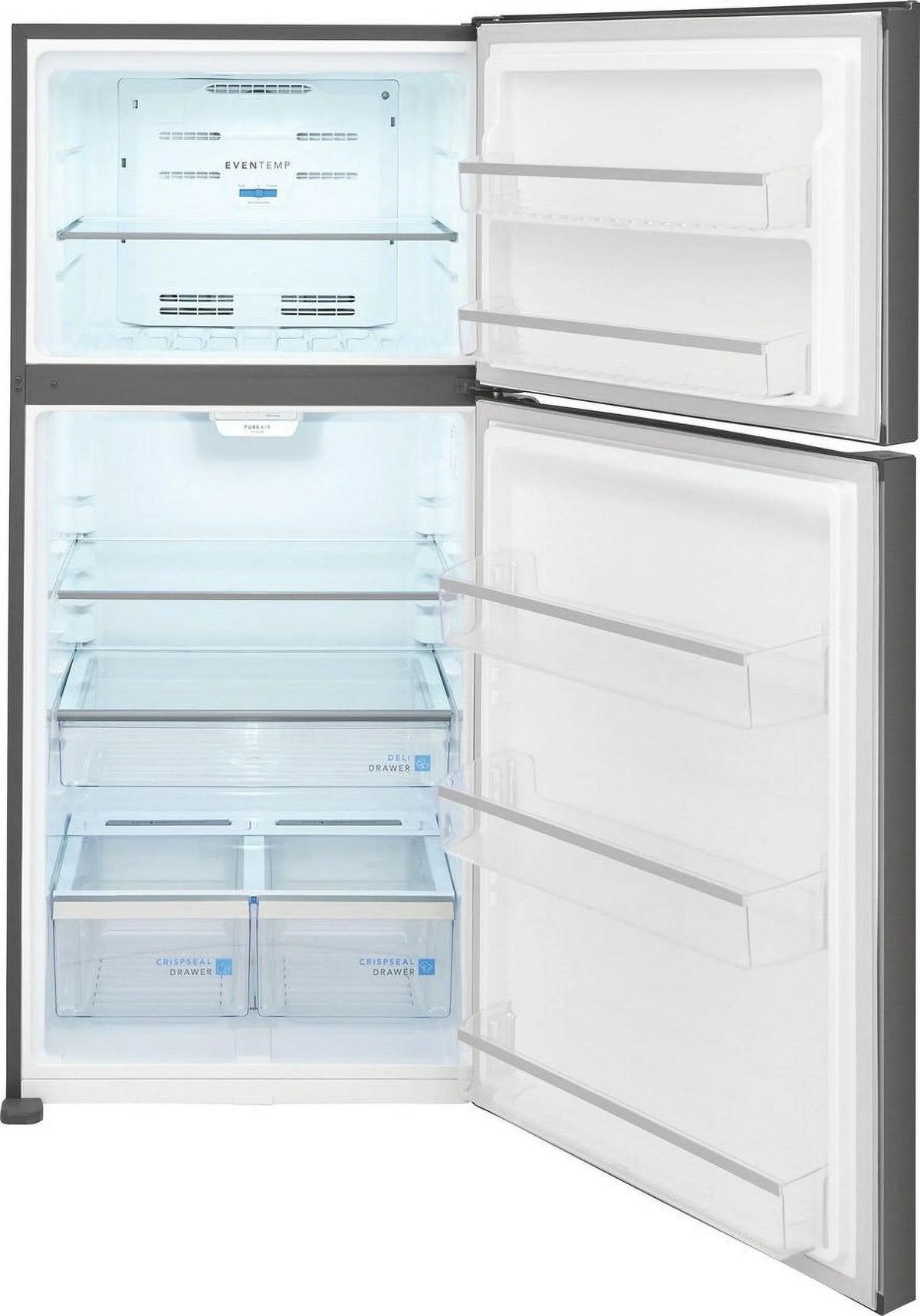 Top Freezer Freestanding Refrigerator Black Stainless Steel T284840