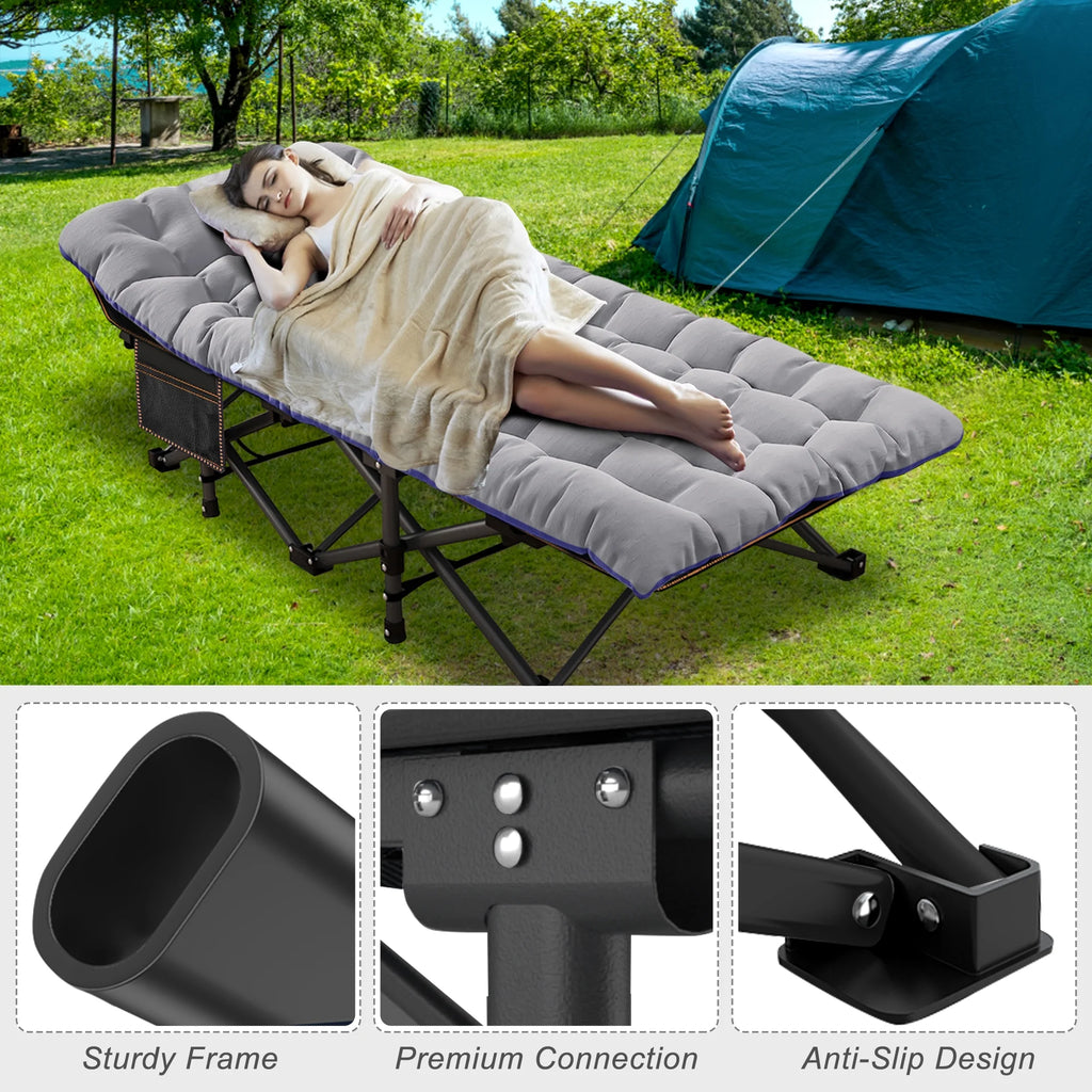 Folding Bed with 3.3 Inch Mattress & Carry Bag I6852