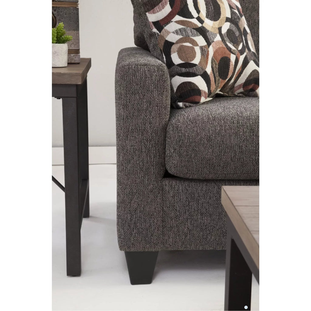 Charcoal Gray Loveseat Q259