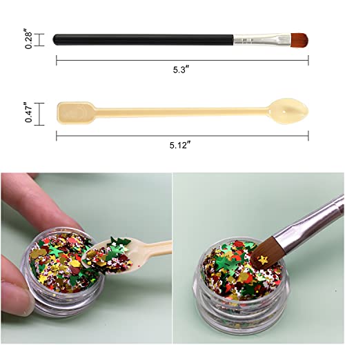 15 Colors Holographic Chunky Cosmetic Sequins with Brush 5 Spoons V3318