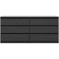 Black 6 Drawer Double Dresser I963645
