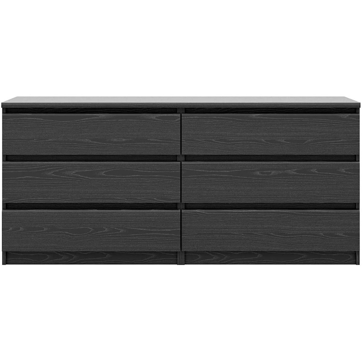 Black 6 Drawer Double Dresser I963645
