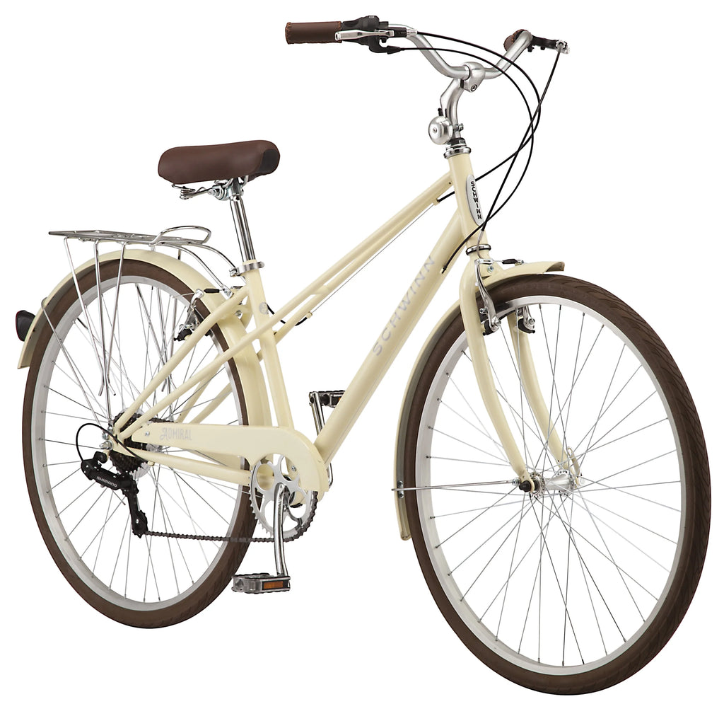 700c 7 Speeds Cream Hybrid Bike Q55073
