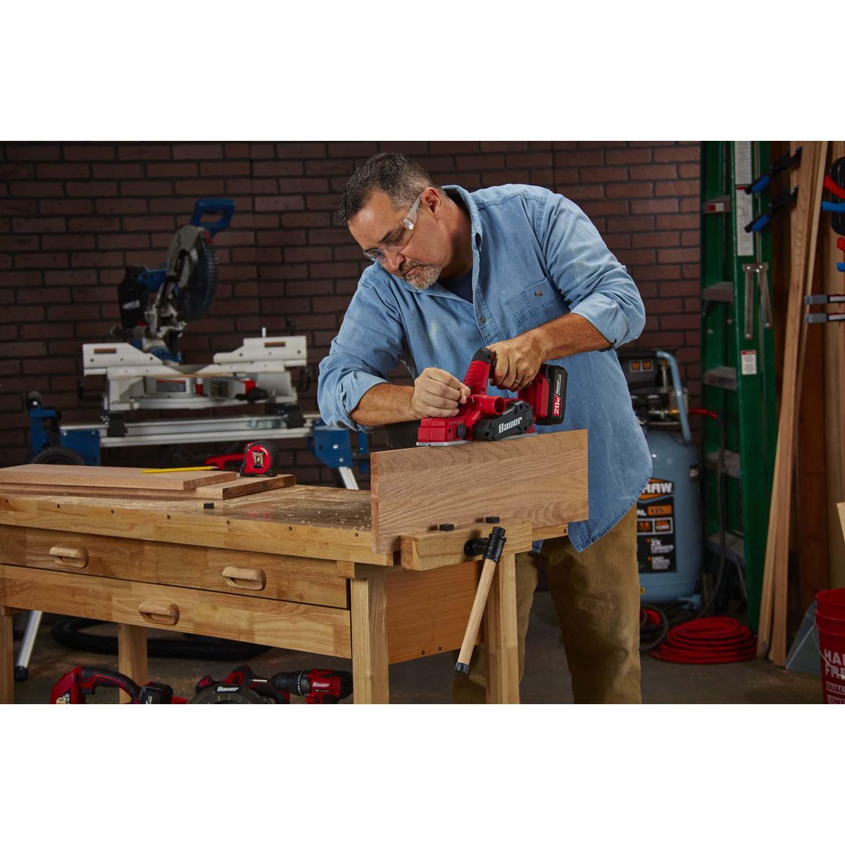 60 in. 3-Drawer Hardwood Workbench D70954