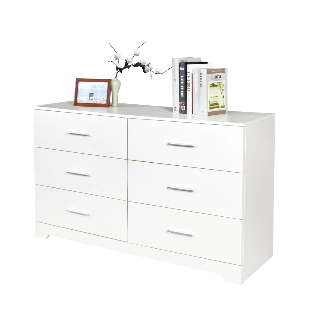 Black 6 Drawer Wood Dresser Z10093
