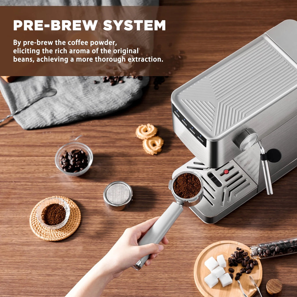 Espresso Machine with Milk Frother and 41 oz Water Tank X780