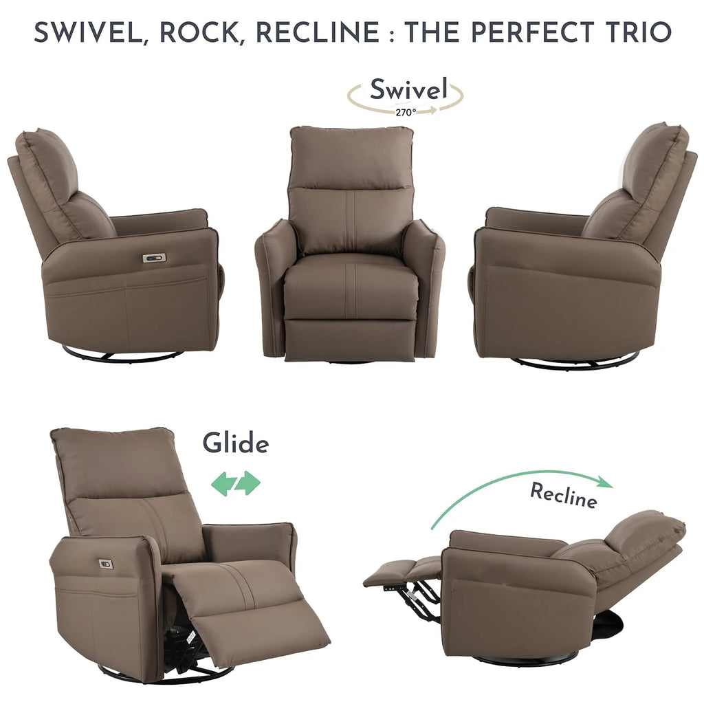 Power Swivel Rocker Recliner Chair with USB Ports M54687
