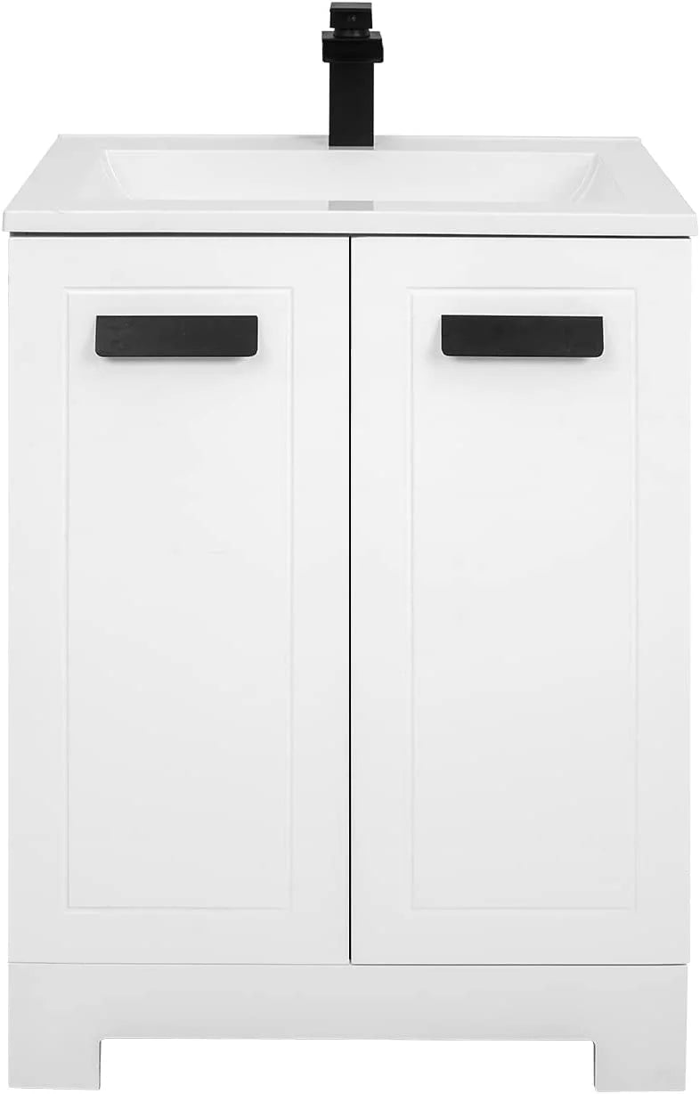 24 inch Wooden Bathroom Cabinet with Undermount Sink N14980
