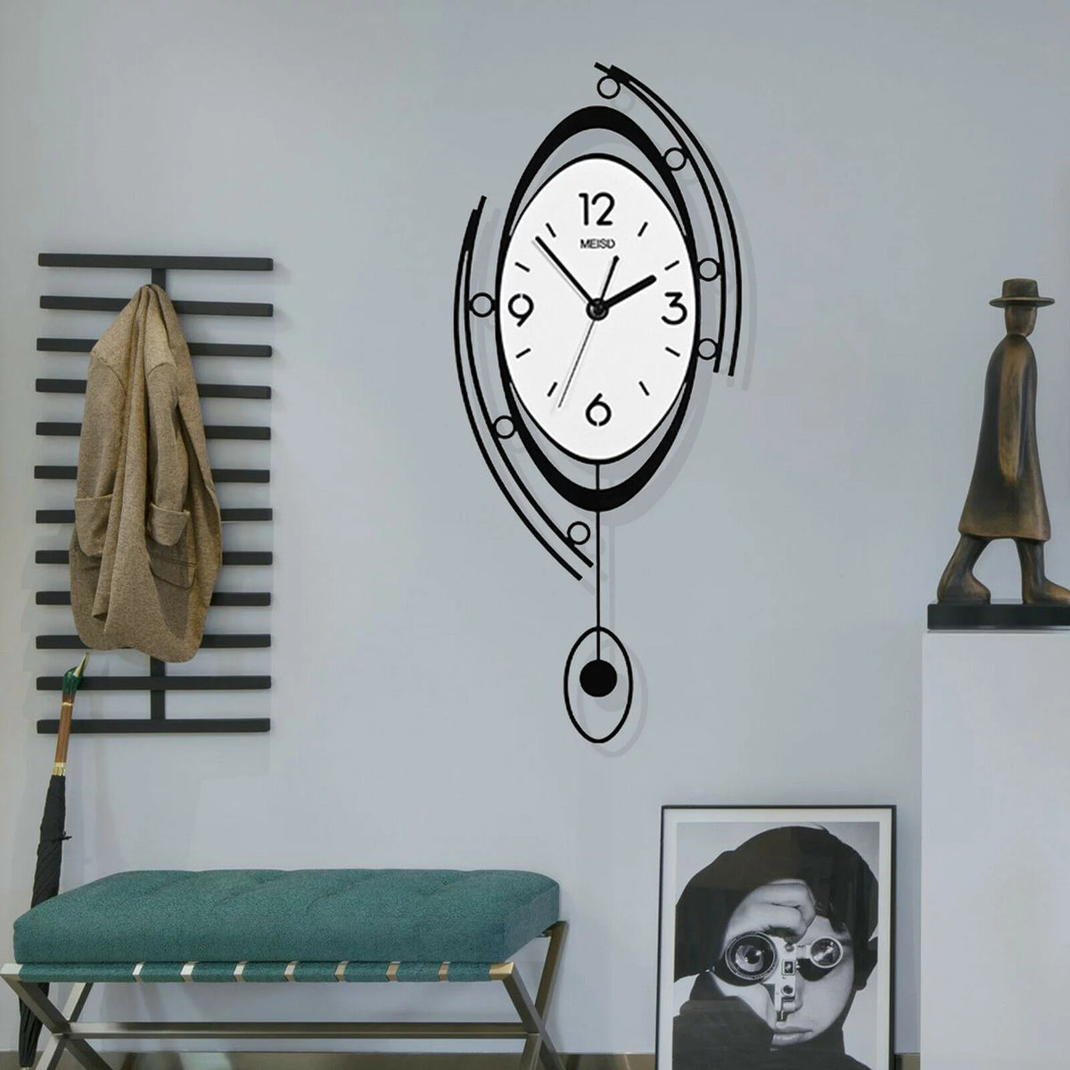 Large 3D Metal Wall Clock V162779