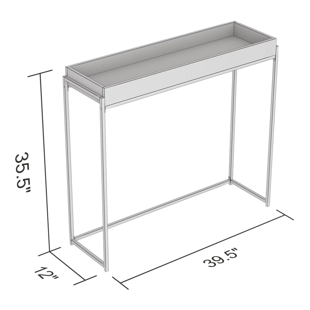 39.5"L Dark Grey Console Table R5372