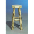 30" Handcrafted Wood Backless Barstool H9277