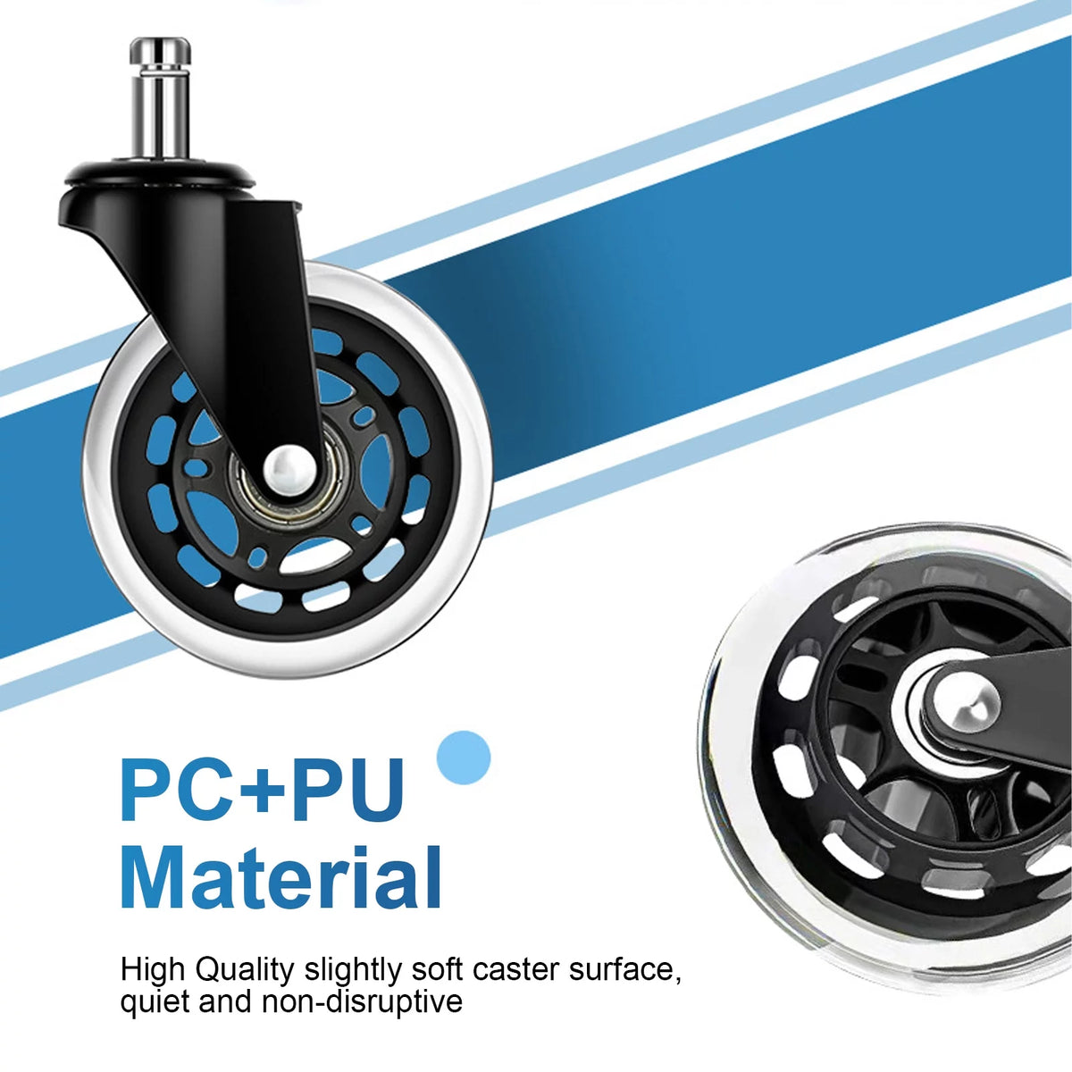 Office Chair Wheels Replacement 5PCS 3INCH Casters J718237