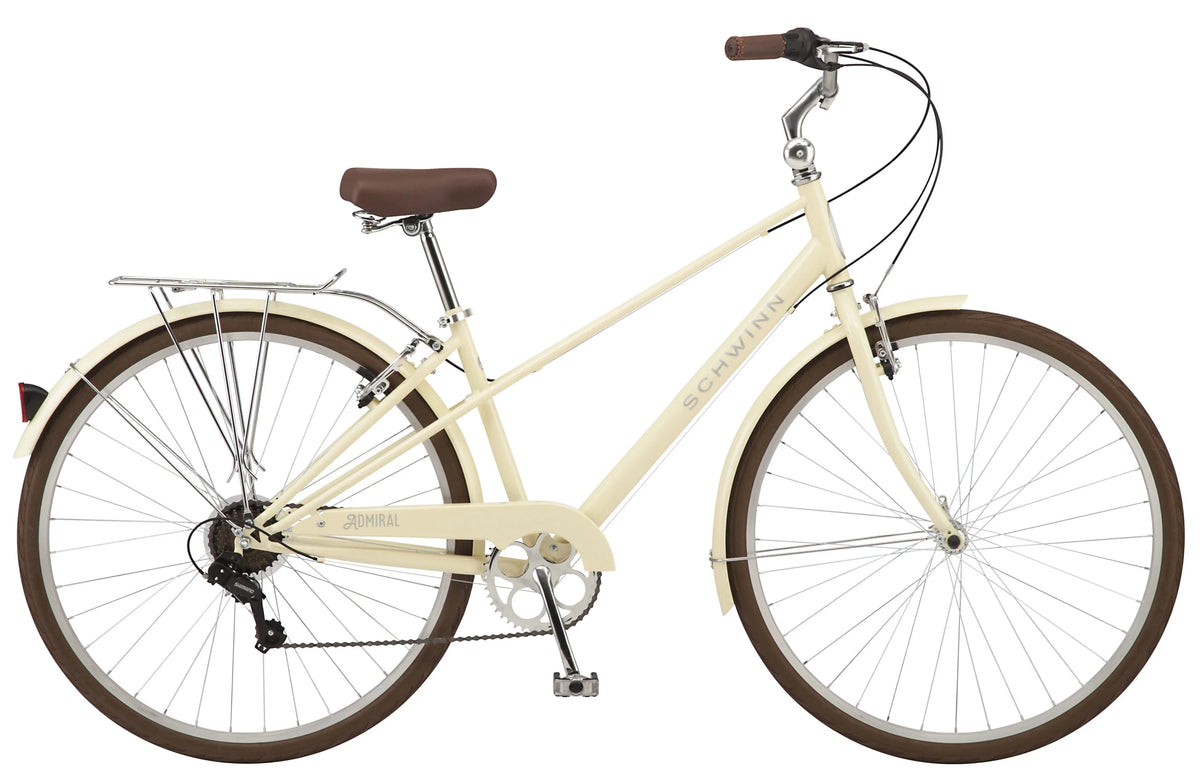 700c 7 Speeds Cream Hybrid Bike Q55073