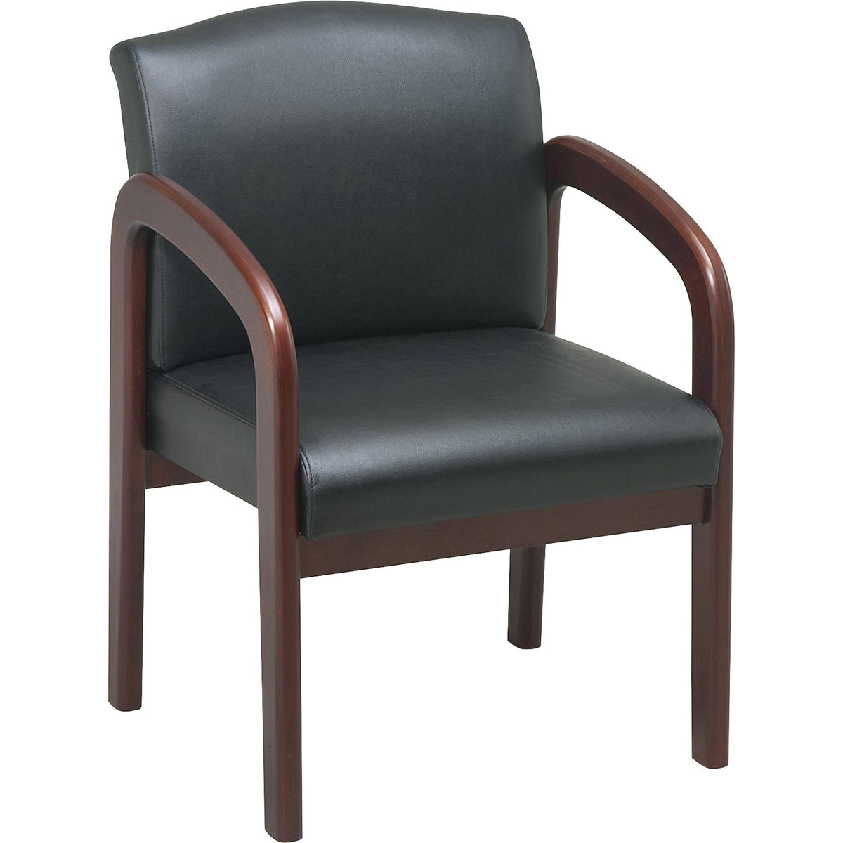 Black Faux Guest Chair D46716