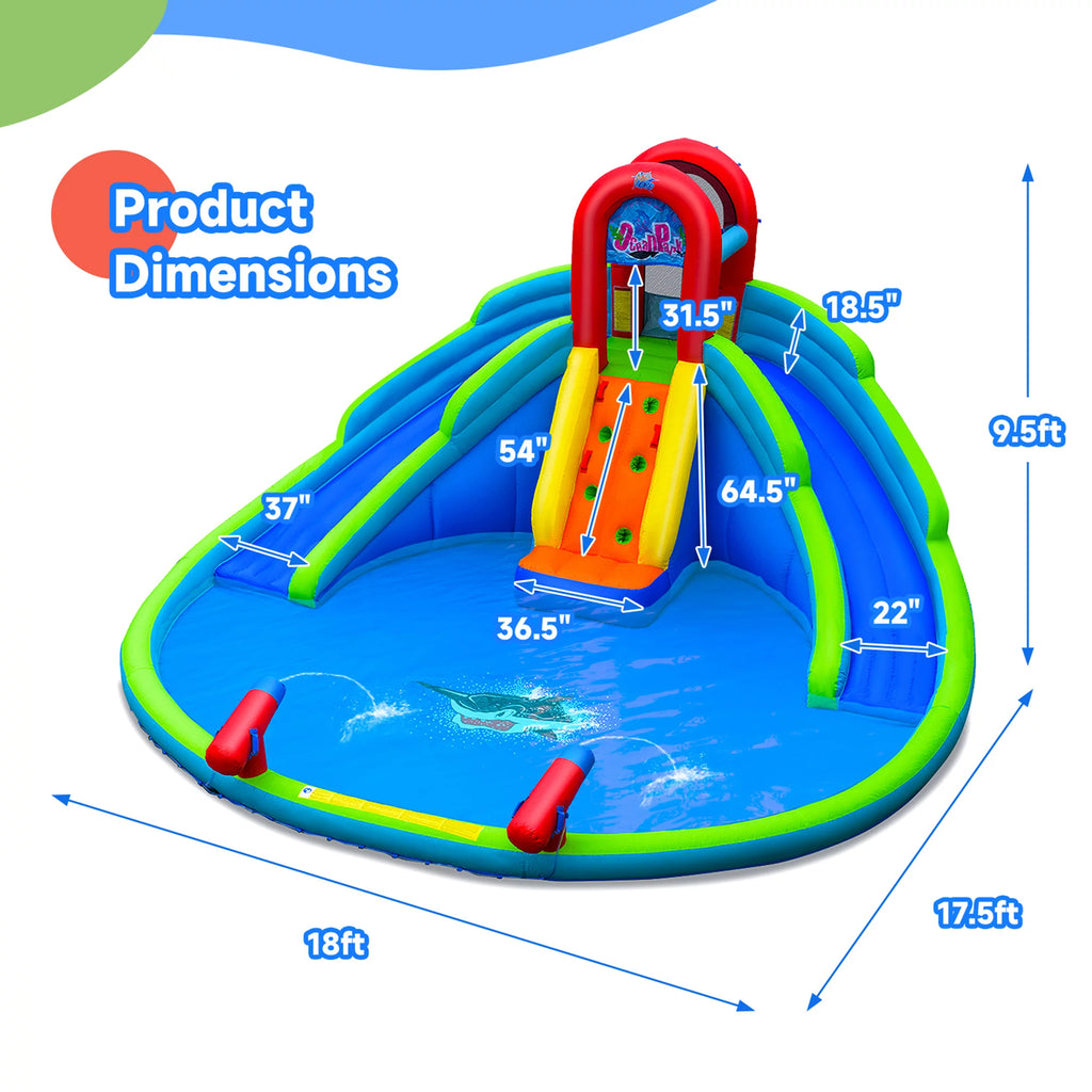 Inflatable Wet & Dry Bounce House with Blower F890