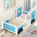 Twin Size Wood Platform Bed Frame with Wheels X5690
