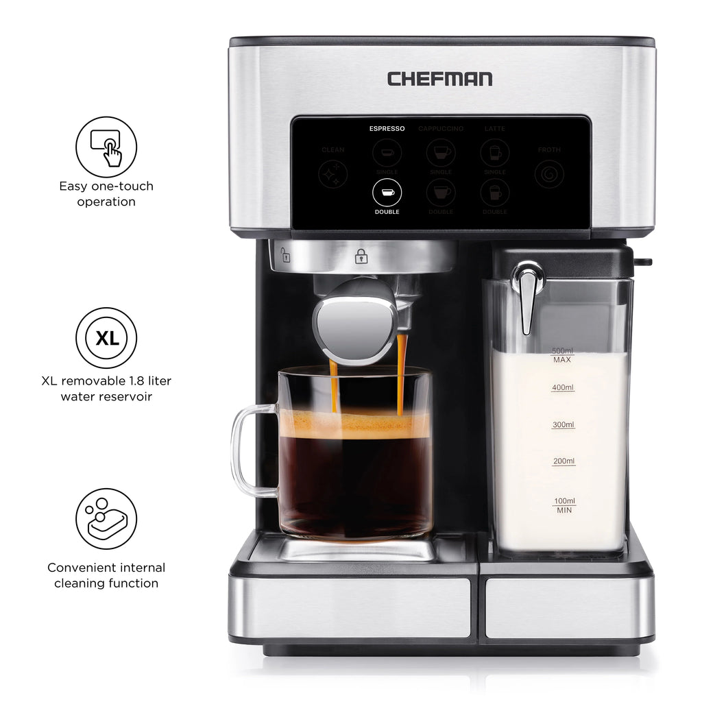 6-in-1 Espresso Machine with Milk Frother D3146