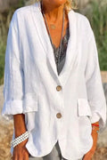 Solid Turn-back Collar Outerwear D814985