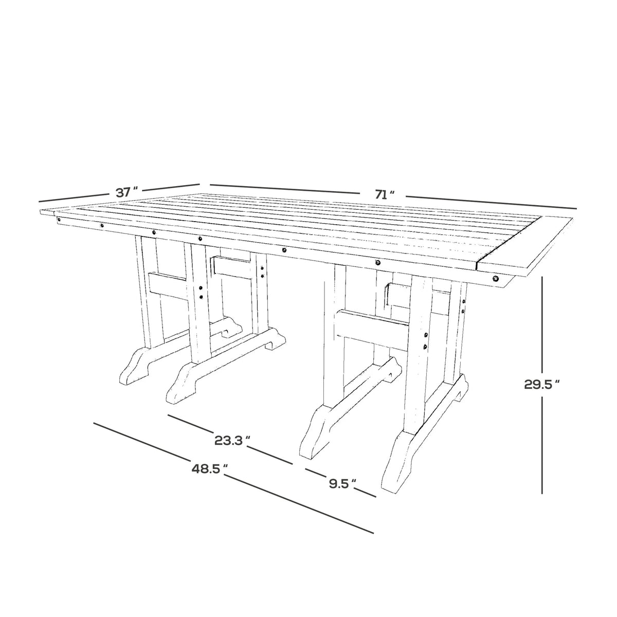 6-Piece All Weather Outdoor Dining Set with Bench F709135