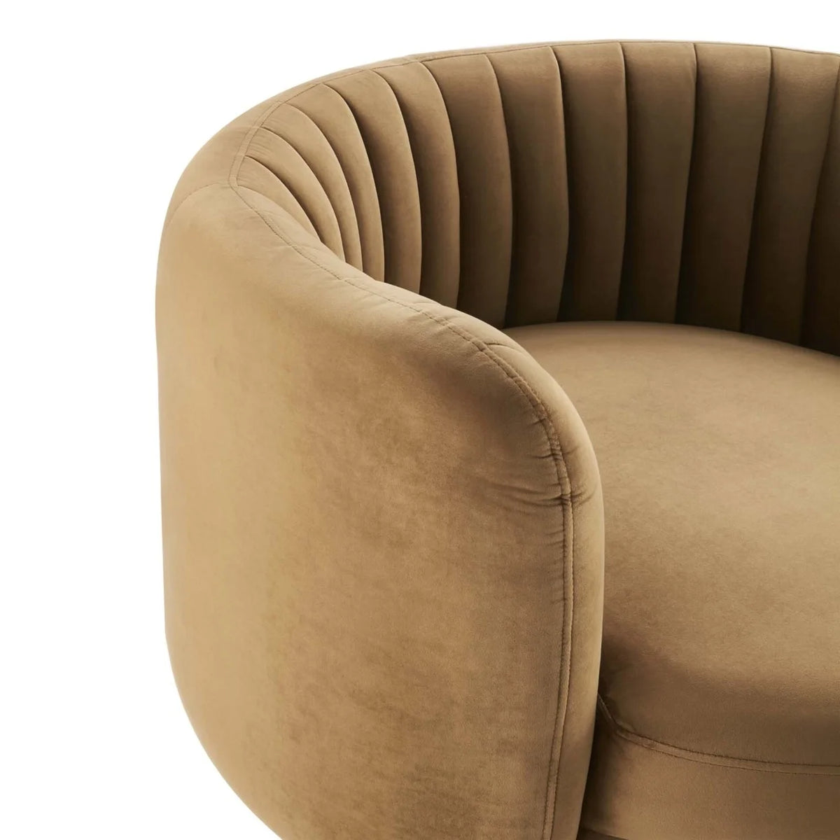 Black Tufted Velvet Swivel Chair W76836