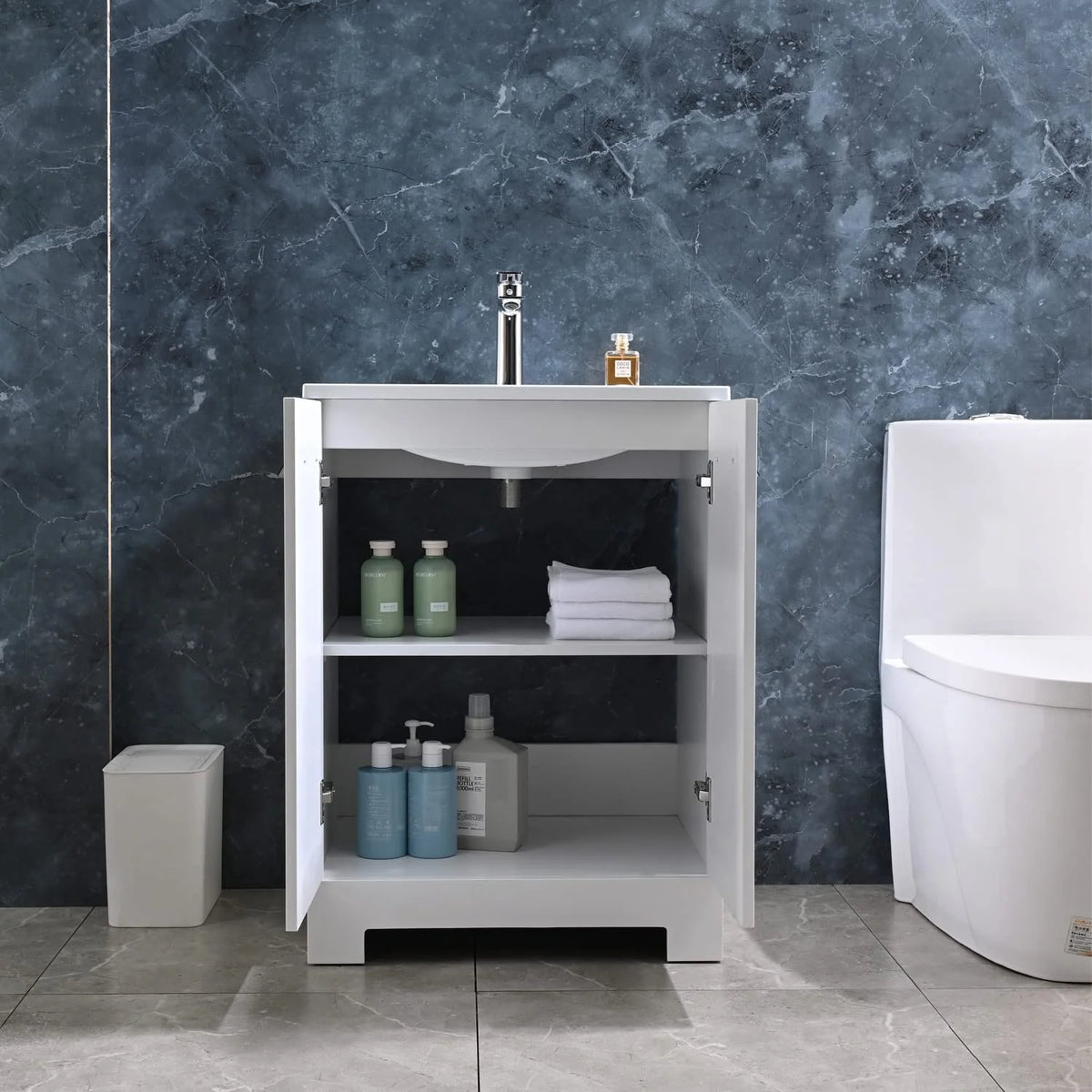 24 inch Wooden Bathroom Cabinet with Undermount Sink N14980