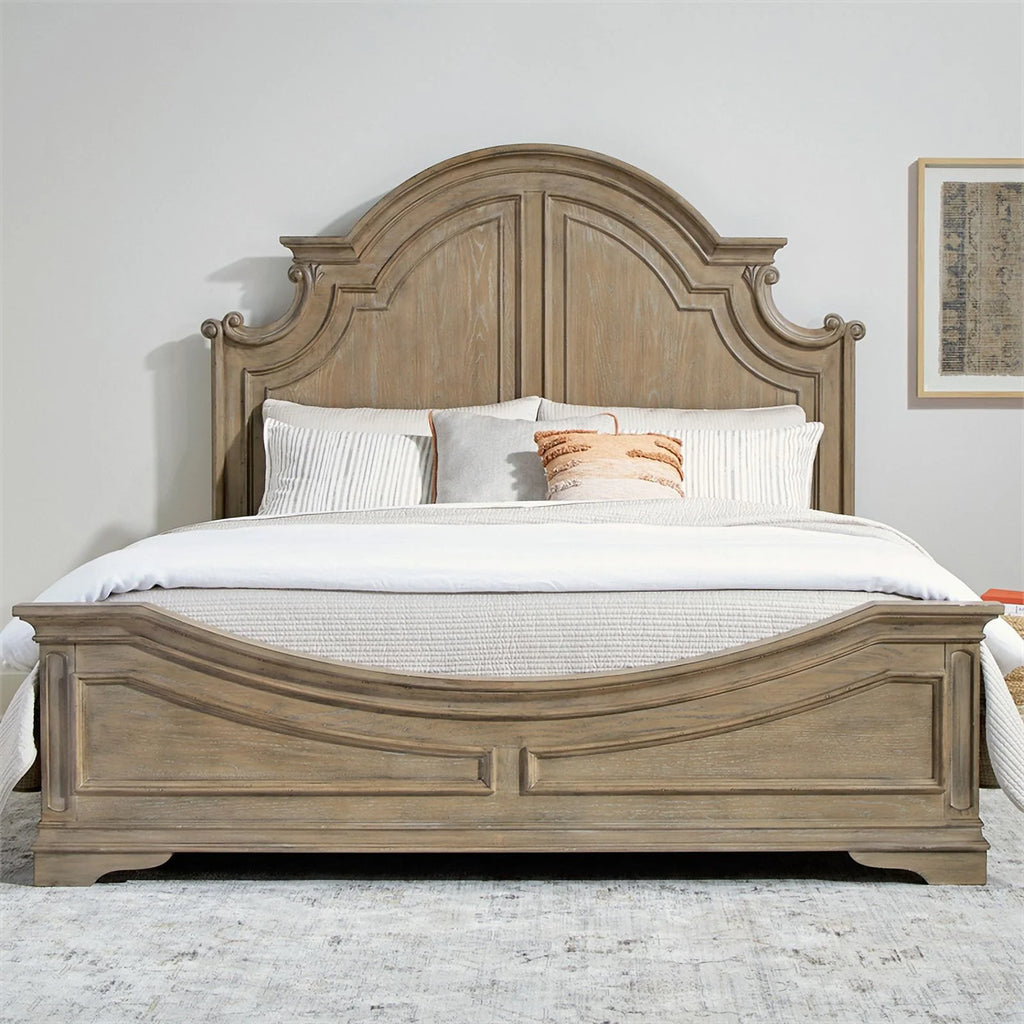 King Panel Bed in Weathered Bisque L944