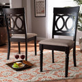 Sand Fabric Upholstered 2-Piece Dining Chair Set V834380