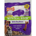 Grain Free Edible Dog Chew with Real Bison 40 Chew B4519