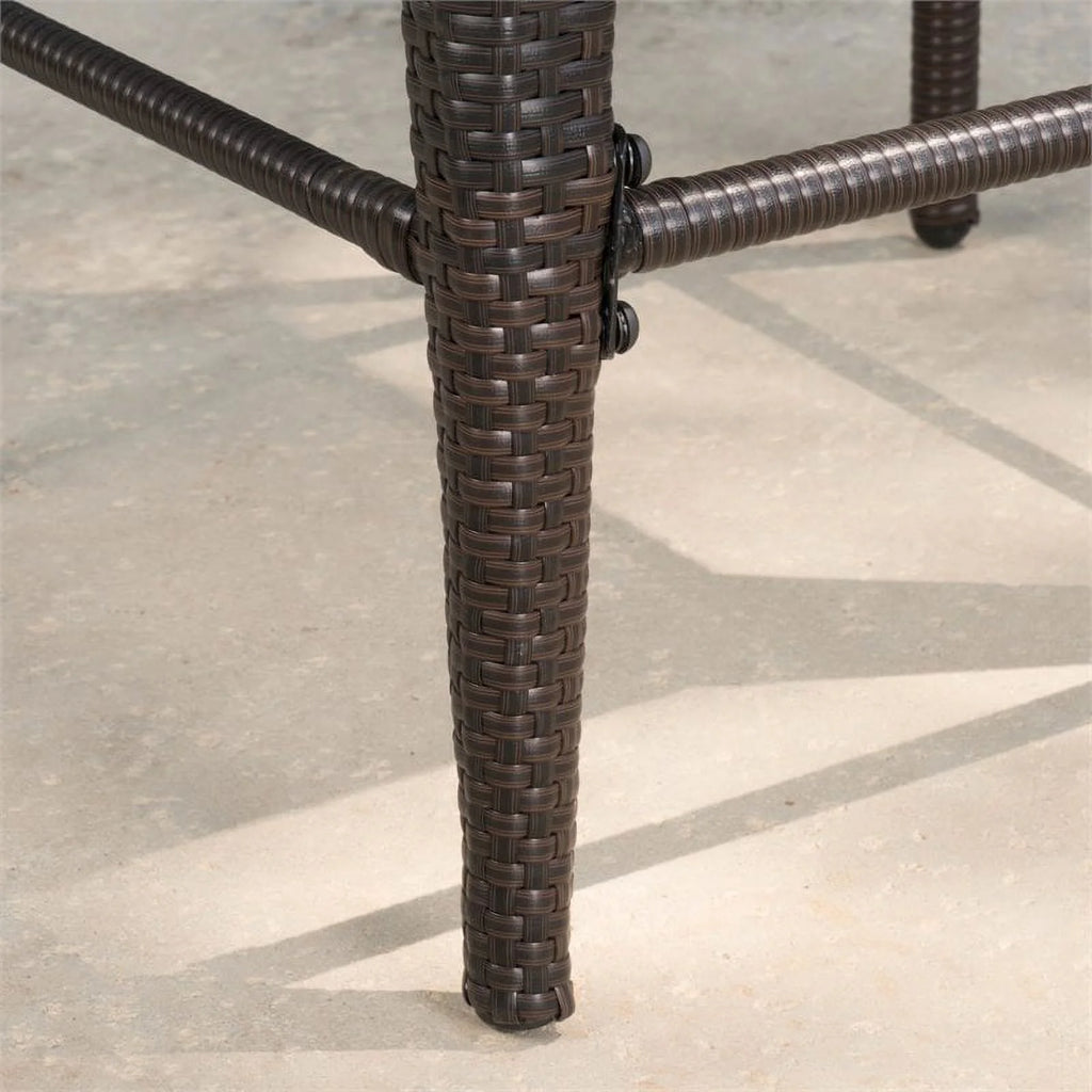 Multi Brown Wicker Barstool Set of 2 W803544
