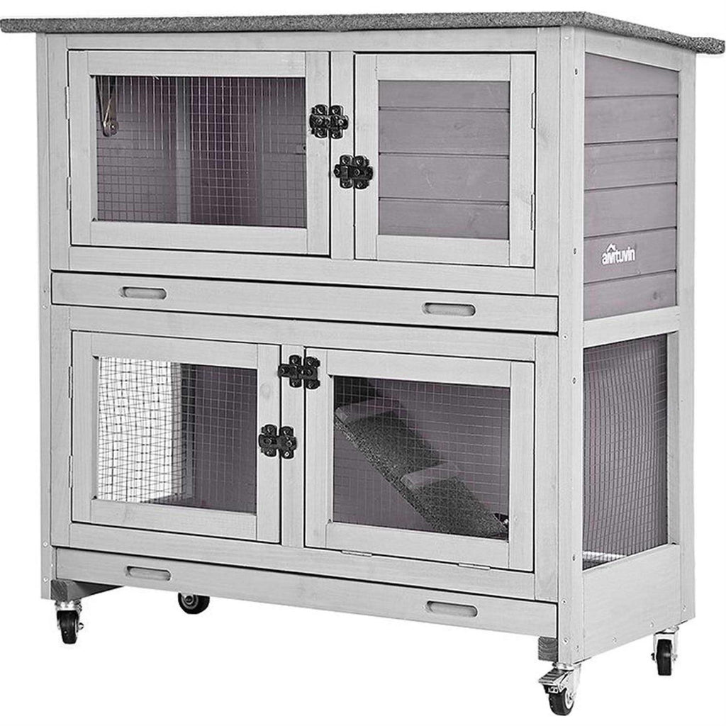 Outdoor Indoor Bunny Hutch with Wheels C4701