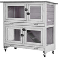 Outdoor Indoor Bunny Hutch with Wheels C4701