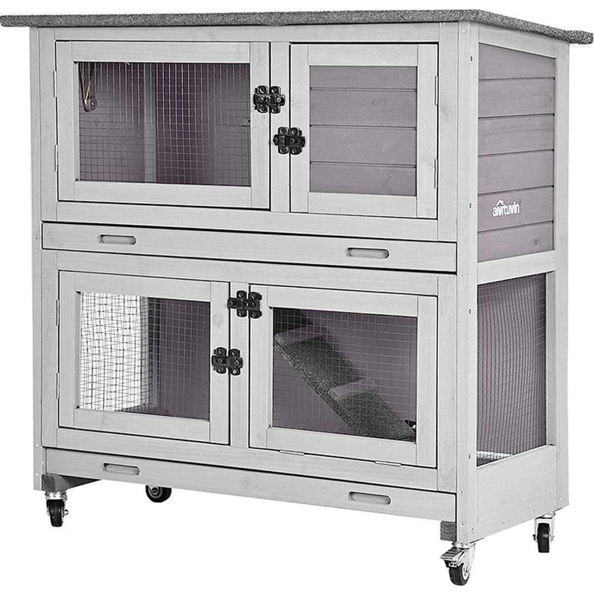 Outdoor Indoor Bunny Hutch with Wheels C4701