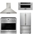 36 Gas Range, Range Hood, Refrigerator and Microwave K324