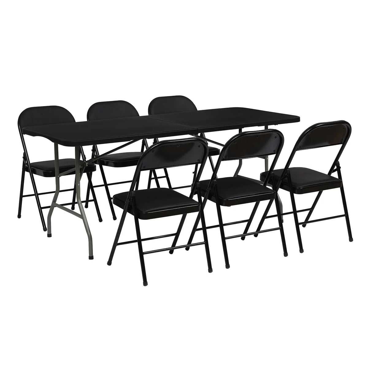 6ft Folding Table Black R144865