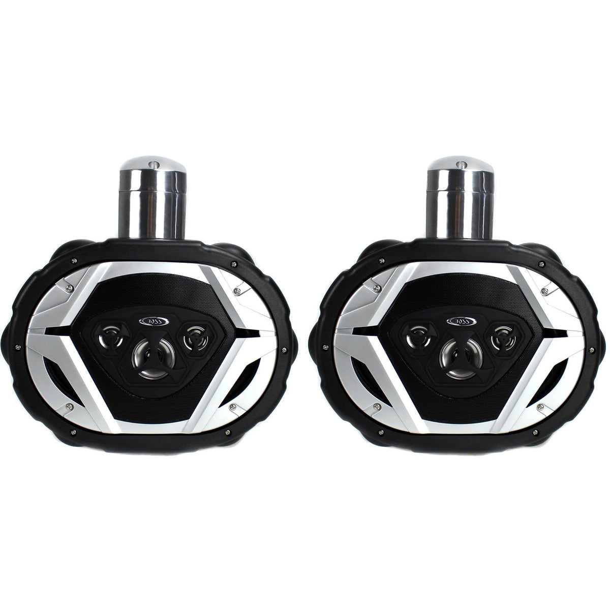 Black 6x9" 1100W 4-Way Waterproof Marine Speaker Set O145297