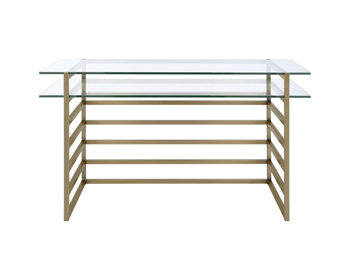 Antique Gold Clear Glass Desk A792535