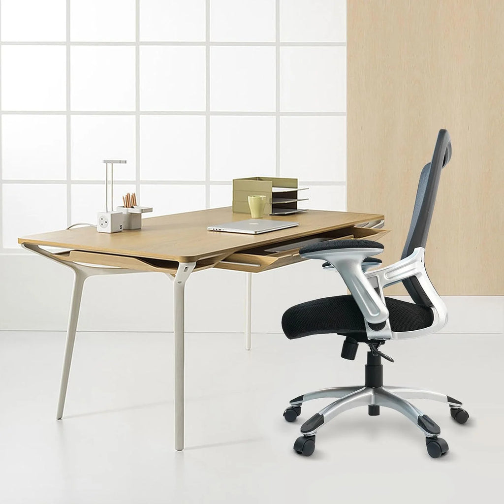 Ergonomic Mesh Office Chair with Adjustable Lumbar Support and Flip-up Arms X672411